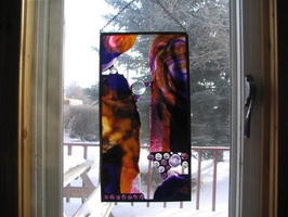Absract Hanging Is Made Of Multiple Colors Of Youghiogheny Glass